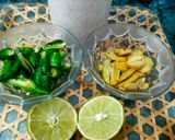 A picture of step 1 of Instant chilli ginger pickle.