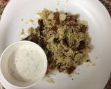A picture of step 3 of Yummy chicken salami rice.