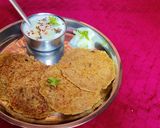 A picture of step 4 of Aloo Rosti with kheera curd.