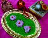A picture of step 3 of Purple Sandesh.
