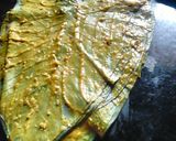 A picture of step 4 of Aalu(patra) vadi.
