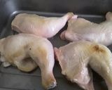 A picture of step 1 of Sig's chicken with kaletts, pears and rosti.