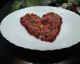 A picture of step 9 of Beetroot pomegranates fried rice.