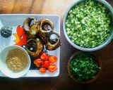 A picture of step 1 of Okro soup with cassava swallow.
