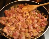A picture of step 3 of Brad's chicken vindaloo.