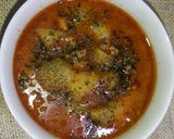 A picture of step 5 of Tinday with Chicken Keema 🥰.