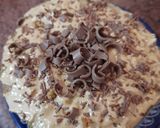 A picture of step 4 of Coffee cake with dalgona cream.