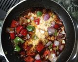 A picture of step 6 of Manchurian gravy.