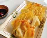 Hình bước làm 3 của món Hoành thánh chay chiên