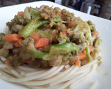 Foto del paso 6 de la receta: Espaguetis con ensalada tibia de vegetales...🍝