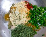 A picture of step 3 of Undhiyu.