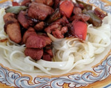 Foto del paso 8 de la receta: Pavo con pimientos en salsa de soja