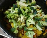 Pas rețetă Tocanta aromată de cartofi cu pui și broccoli 3 fotografie