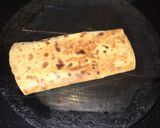 A picture of step 5 of Paneer bhurji chapati roll.