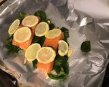 Une image de l'étape 6 de Pavés de saumon aux poivrons verts, épices et citron.
