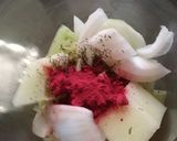 Foto del paso 1 de la receta Sopa rosa de pepino y yogurt