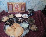 A picture of step 24 of Navratri thali.