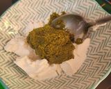 A picture of step 2 of Trofie pasta with spinach, pesto and ricotta cheese.