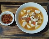 Foto langkah ke 5 dari resep Bakso Ikan kuah tomat.