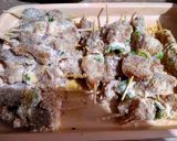 A picture of step 5 of Chicken Tikka stick boti.