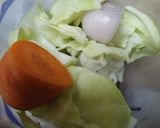 A picture of step 1 of Coleslaw kfc style.