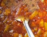 A picture of step 3 of Khatta meetha raw mango pickle.
