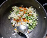 A picture of step 1 of Manchow soup.