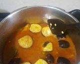 A picture of step 5 of Ringna vatana bateta ni khichdi and kadhi.