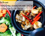 Hình bước làm 3 của món Rau luộc + tôm thịt kho quẹt