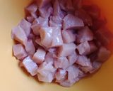 A picture of step 2 of Chicken White Karahi.