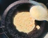 A picture of step 3 of Leftover Poha Chilla with fresh Veggies.