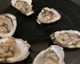 A picture of step 1 of Oysters Rockefeller.