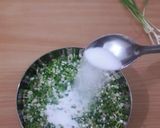 A picture of step 2 of Pure Ghee Green Garlic Cubes | Winter Special Preserve.