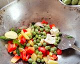 A picture of step 2 of Foxtail millet Upma kangani upma.