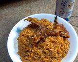 A picture of step 5 of Stockfish Jollof Rice.