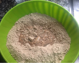 Foto del paso 2 de la receta: Gofio amasado con miel de Palma, Almendras y Pasas“TURRÓN CANARIO” y....Barritas con Chocolate