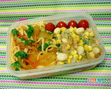 夏日冷便當～韓式泡菜義大利麵佐田園香草薯泥的食譜步驟1照片