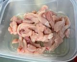Une image de l'étape 10 de Émincé de poulet mariné au chutney, oignon et poivrons bicolores.