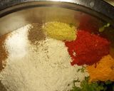 A picture of step 2 of Methi millet thepla.