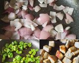 A picture of step 1 of Kadai Paneer.