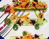A picture of step 3 of Salad with richness of walnuts & dried cranberries.