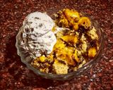 A picture of step 6 of Chocolaty mango crumble.
