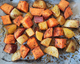 Foto del paso 4 de la receta: Patatas y boniatos de guarnición 🍠🥔