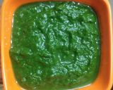 A picture of step 2 of Palak Paneer.