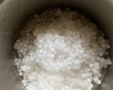 A picture of step 1 of Sabudana Vada.