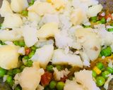 A picture of step 2 of Aloo Matar Paneer Subji.