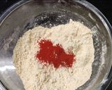 A picture of step 2 of Ajwain leaves bajji.