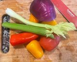 A picture of step 1 of Rainbow sauce 🌈.
