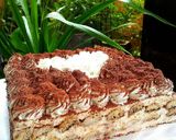 Foto langkah ke 12 dari resep Tiramisu Egg Drops Bday Cake.#cepat,mudah no ribet,tp rasa&harga.