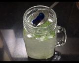 A picture of step 3 of Blue Lagoon Mocktail.